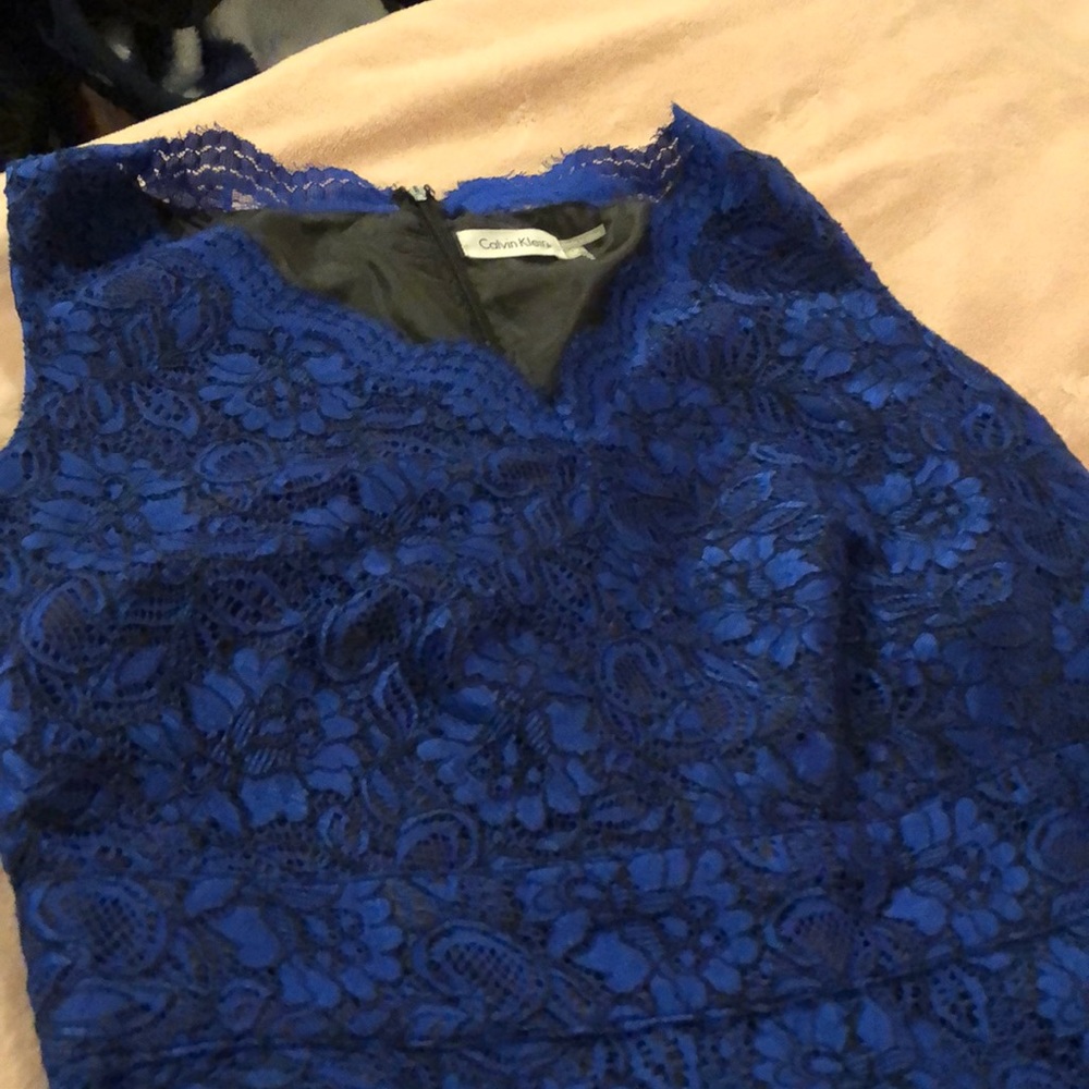 NWOT Calvin Klein royal blue dress